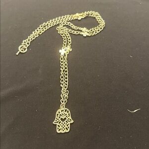 Silver Hamsa Pendant Necklace